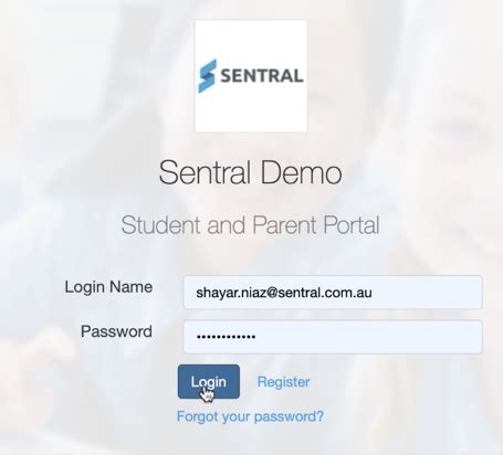 aphs sentral login